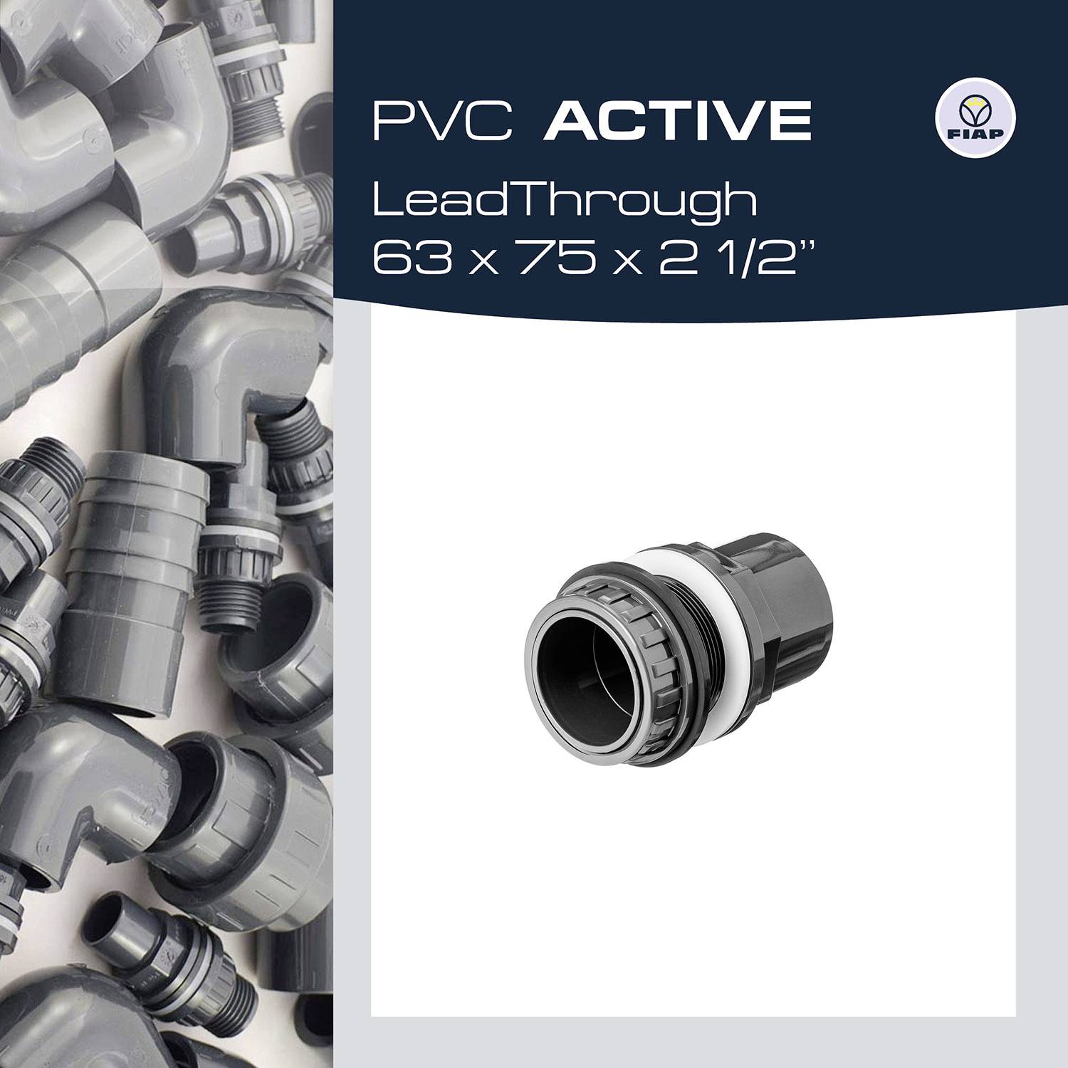 FIAP 2485 PVC-Durchführung (Ø x H) 63mm x 75mm 1St.