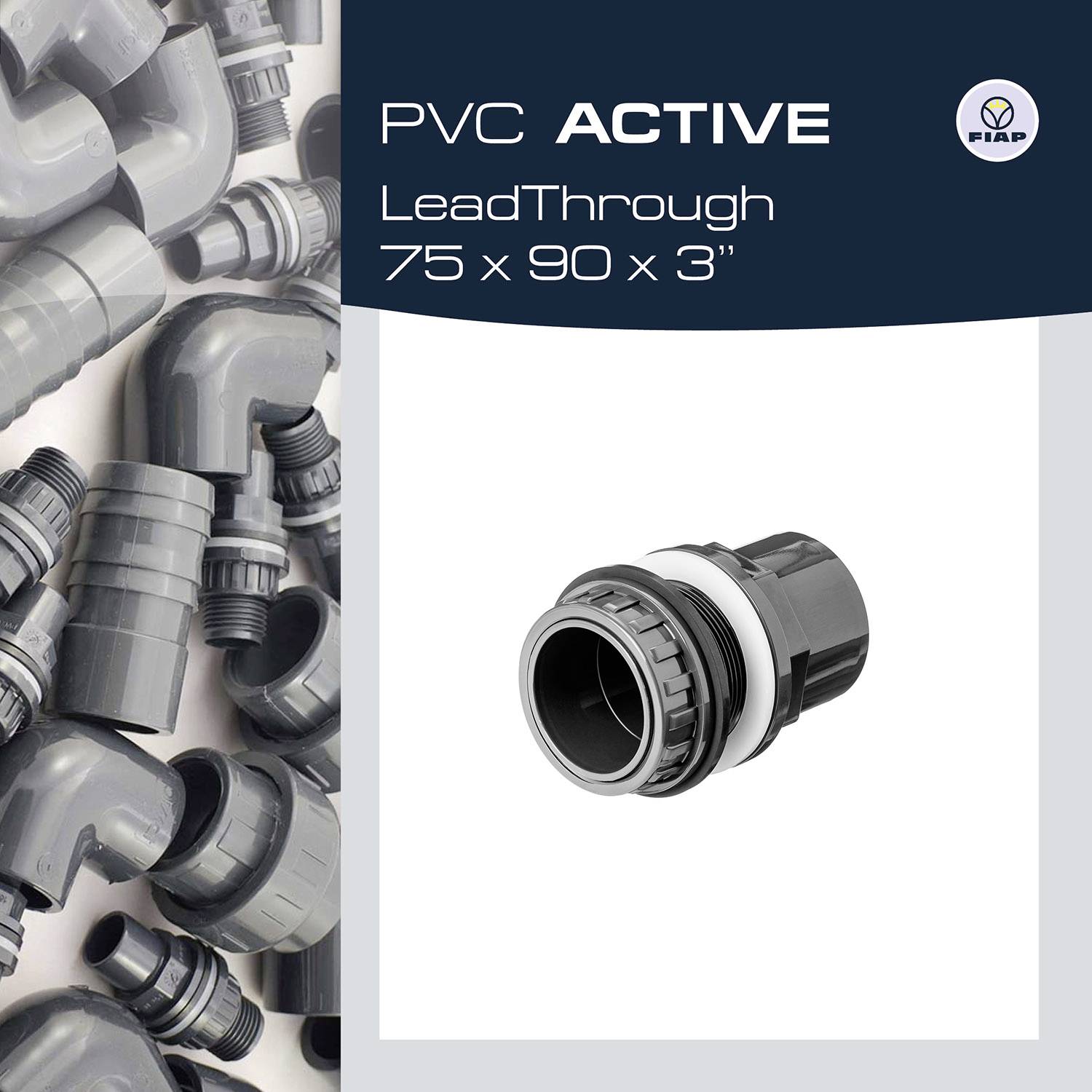 FIAP 2486 PVC-Durchführung (Ø x H) 75mm x 90mm 1St.