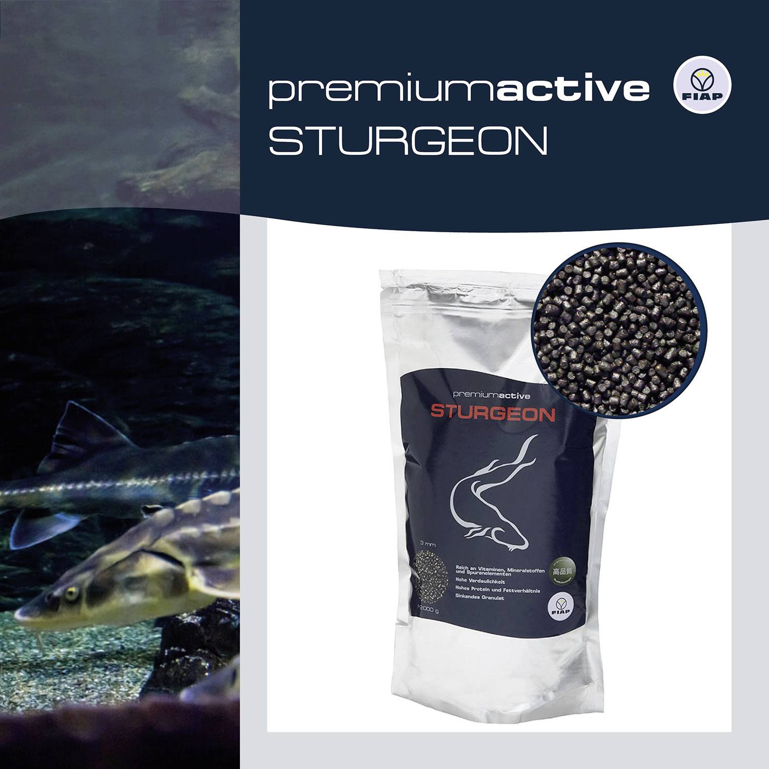 FIAP 3983 premiumactive STURGEON 3mm Fischfutter 2000g
