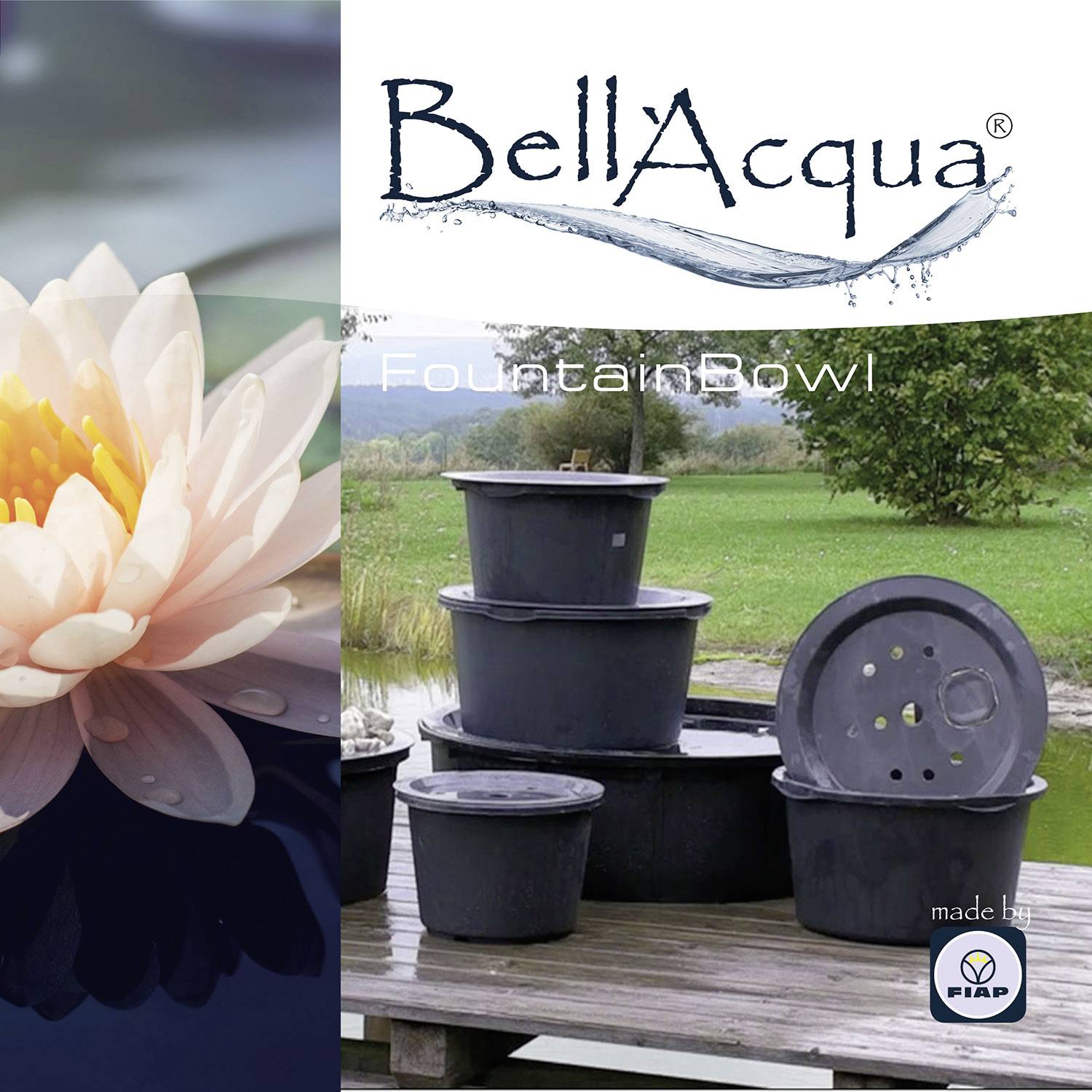 FIAP 3145 Fountainbowl Active 65 rund Wasserbecken (Ø x H) 670mm x 370mm 1St.