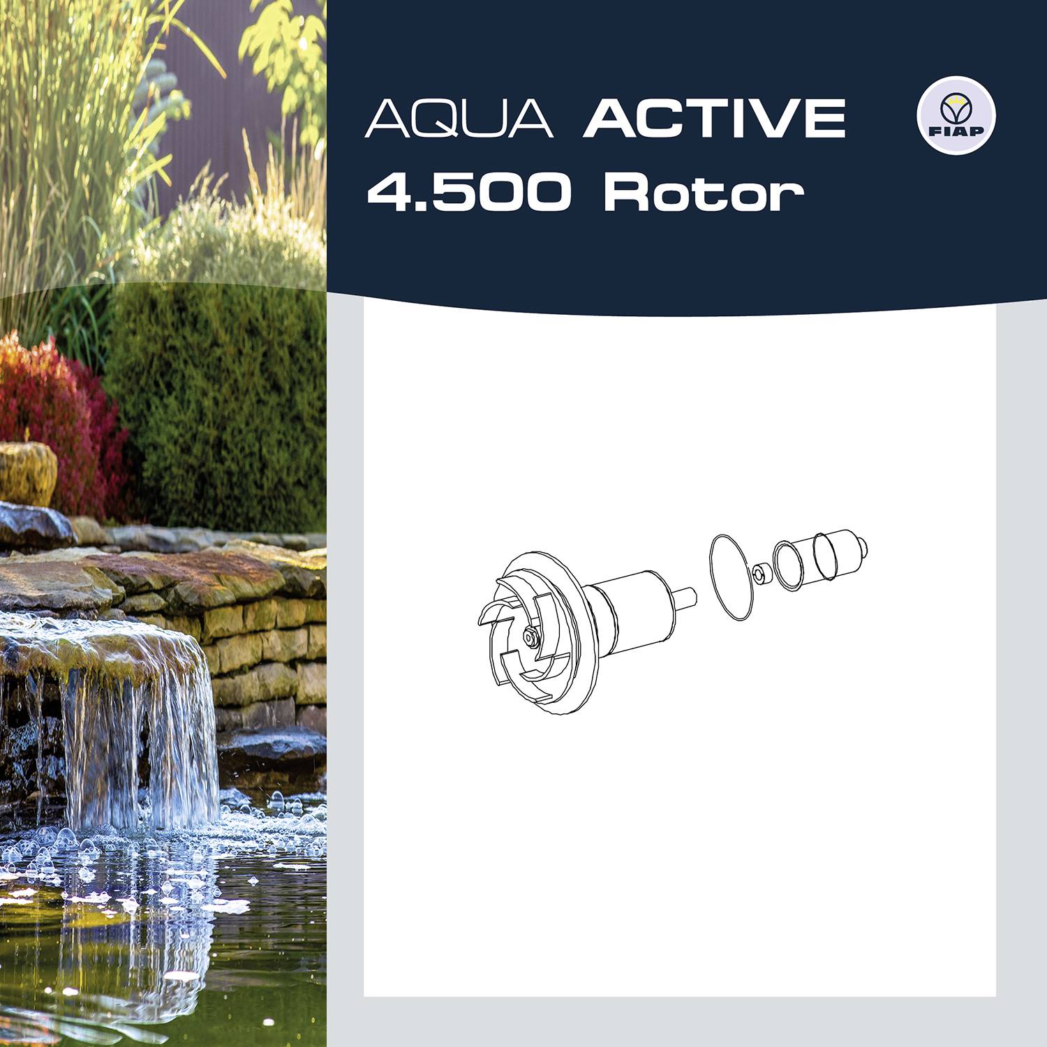 FIAP 2700-2 Teichpumpen-Ersatzrotor AQUA ACTIVE 4.500 Ersatz-Rotor