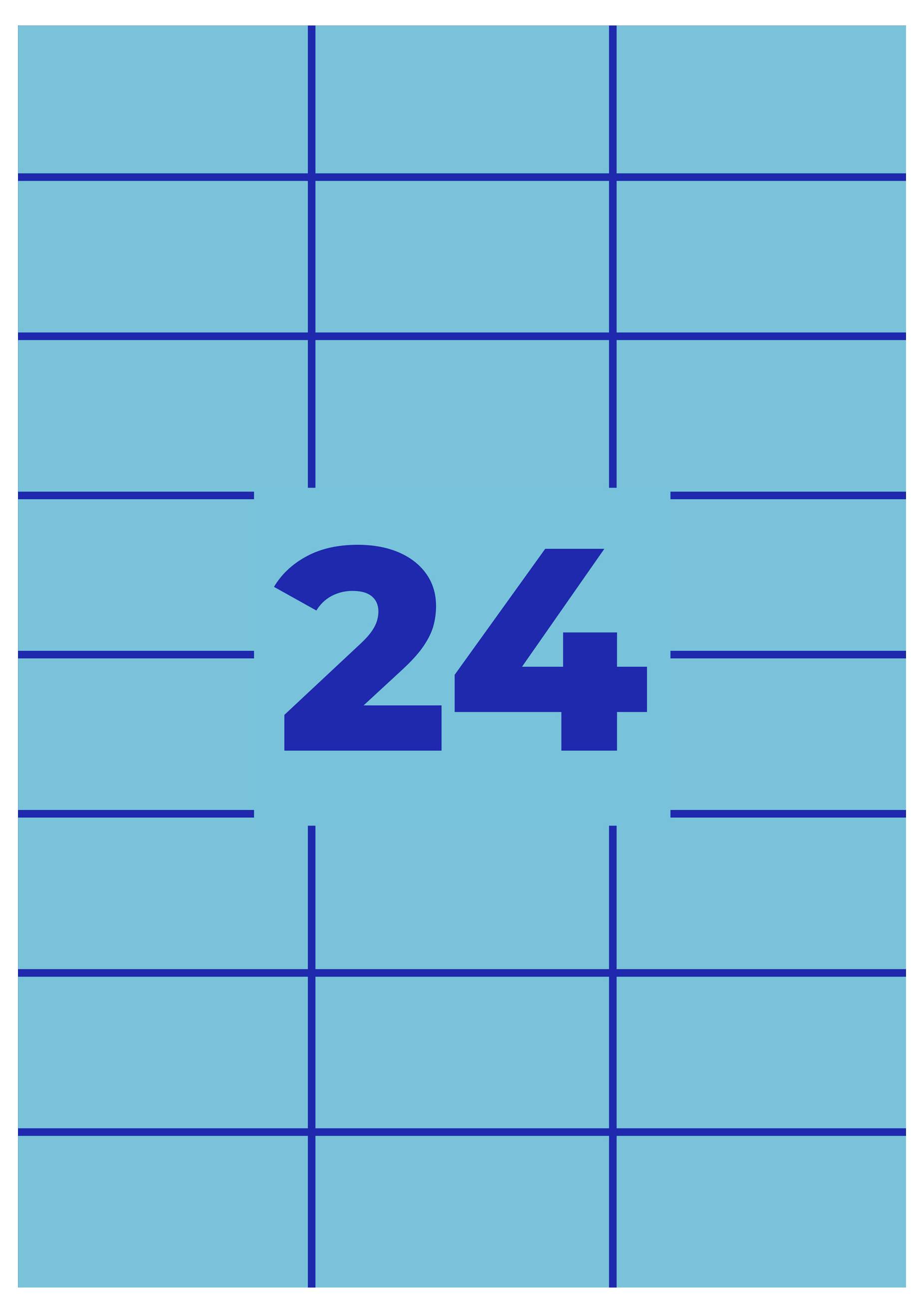 Türkisfarbenes Kalenderblatt mit der großen Zahl '24' in der Mitte.