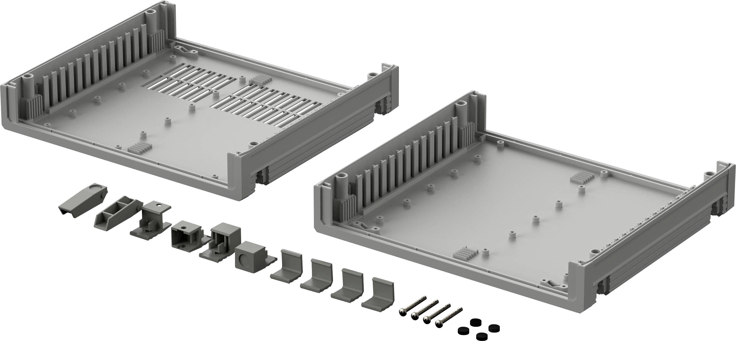 Bopla UM 52011 L-SET Pult-Gehäuse (B x H x T) 223 x 72 x 199mm Kunststoff Hellgrau, Achatgrau 1St.