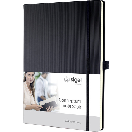 Sigel CONCEPTUM® CO110 Cahier blanc noir Nombre de pages: 194 DIN A4