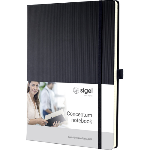 Sigel CONCEPTUM® CO111 Cahier quadrillé noir Nombre de pages: 97 DIN A4
