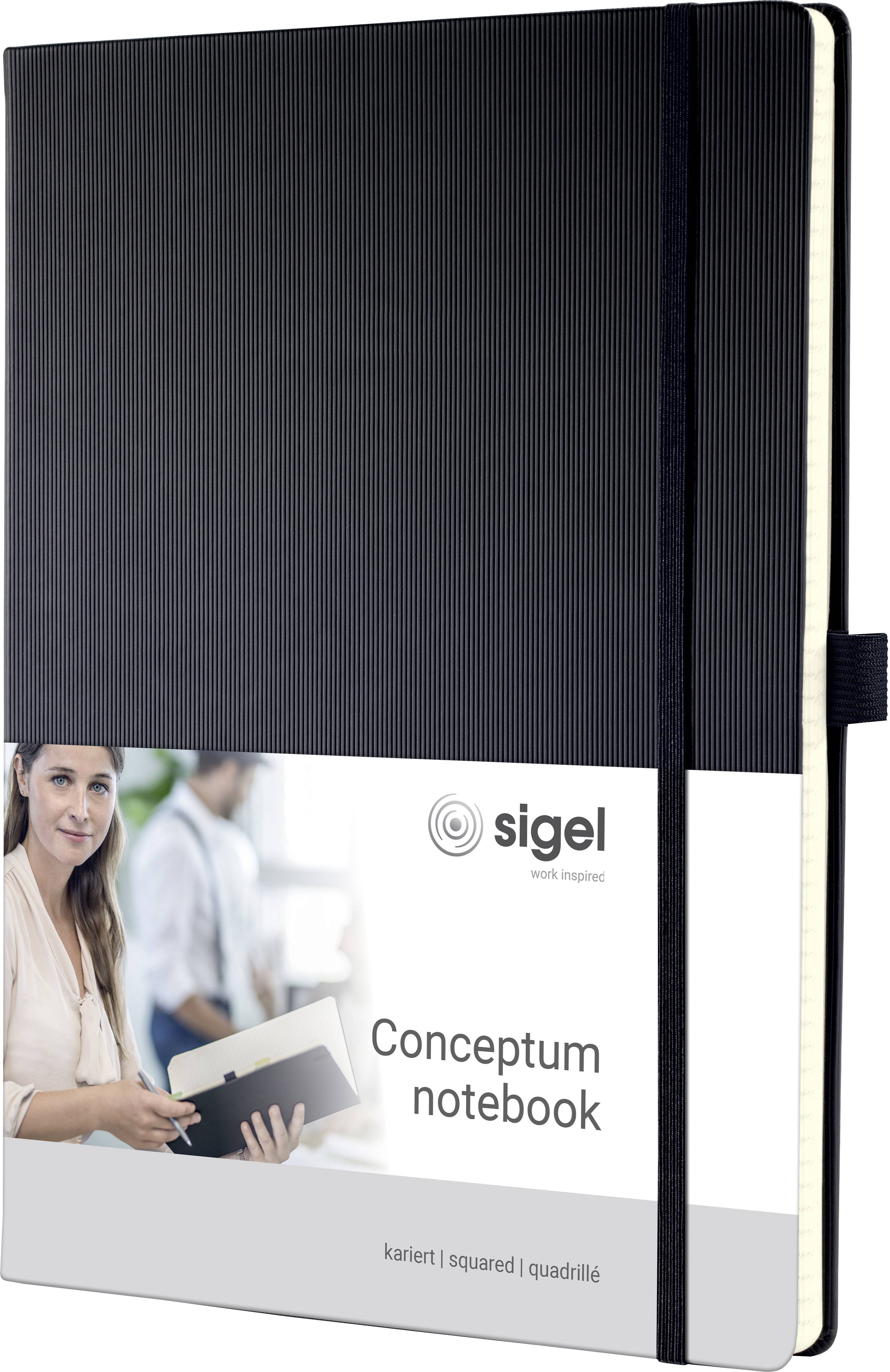 Sigel CONCEPTUM® CO111 Notizbuch kariert Schwarz Anzahl der Blätter: 97 DIN A4