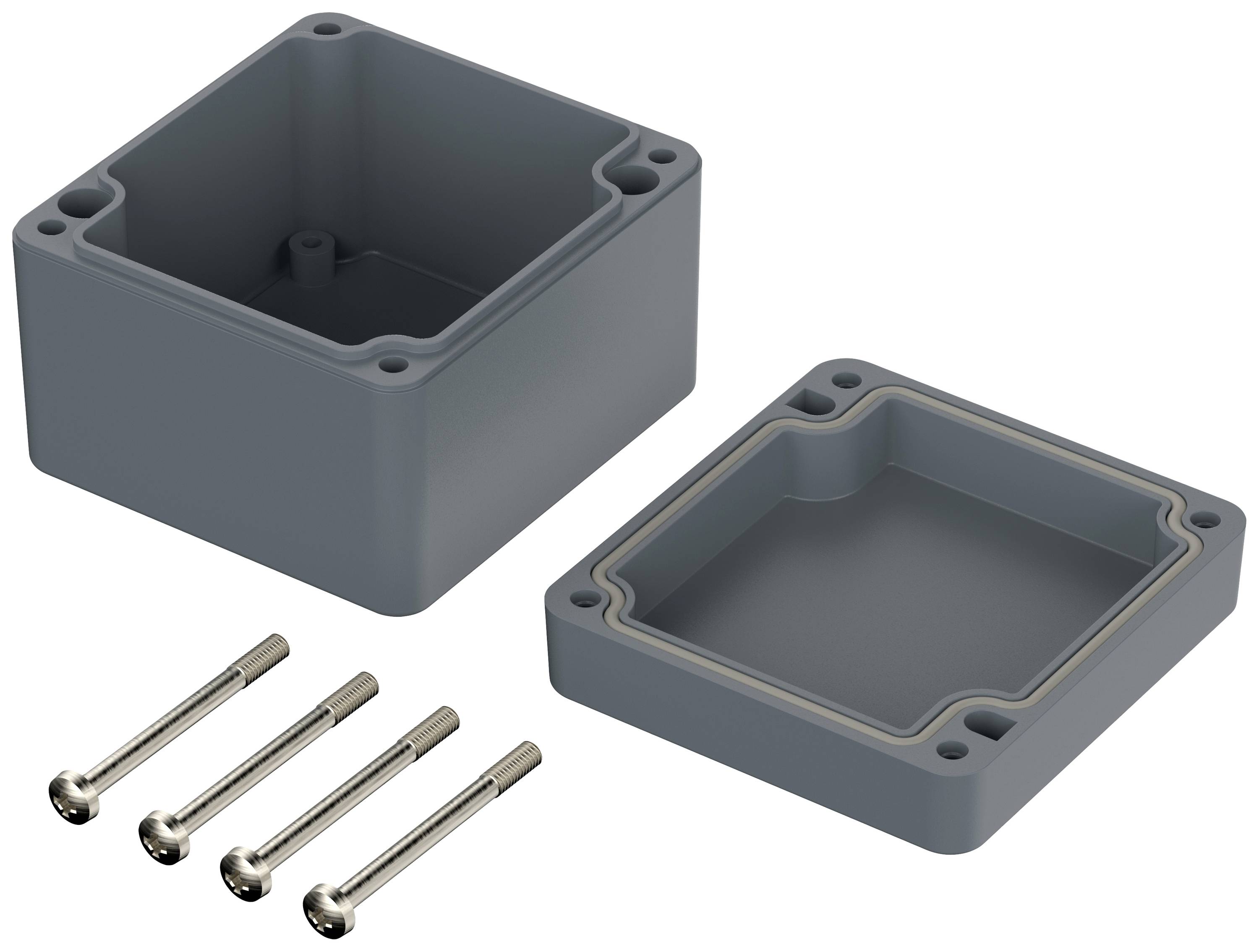 Bopla POLYMAS PK 105 38105000 Universal-Gehäuse 75 x 80 x 57 Polyamid Silber-Grau (RAL 7001) 1St.