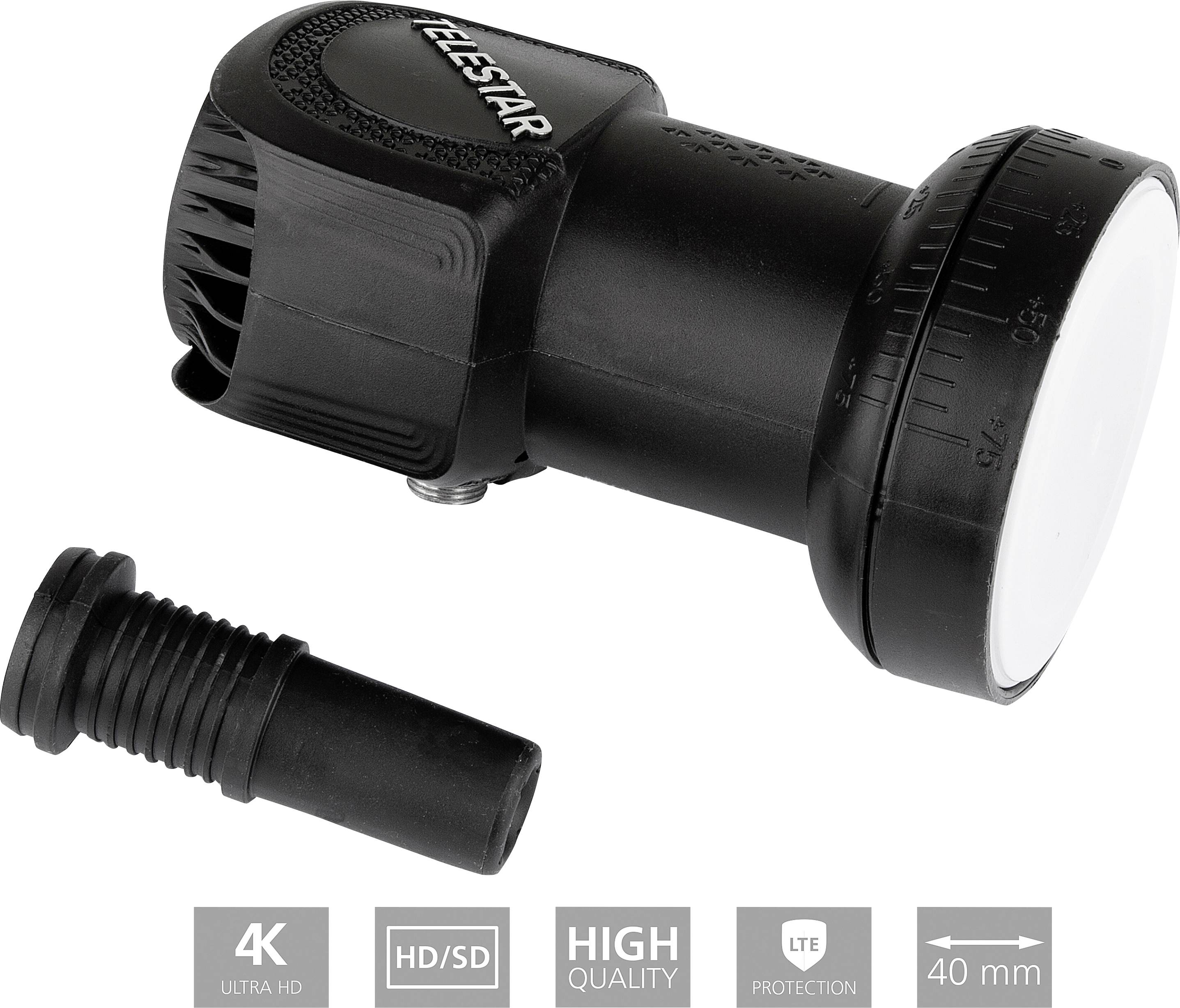 Telestar SkySingle HC Single-LNB Teilnehmer-Anzahl: 1 Feedaufnahme: 40mm Wetterschutz Schwarz, Hellgrau