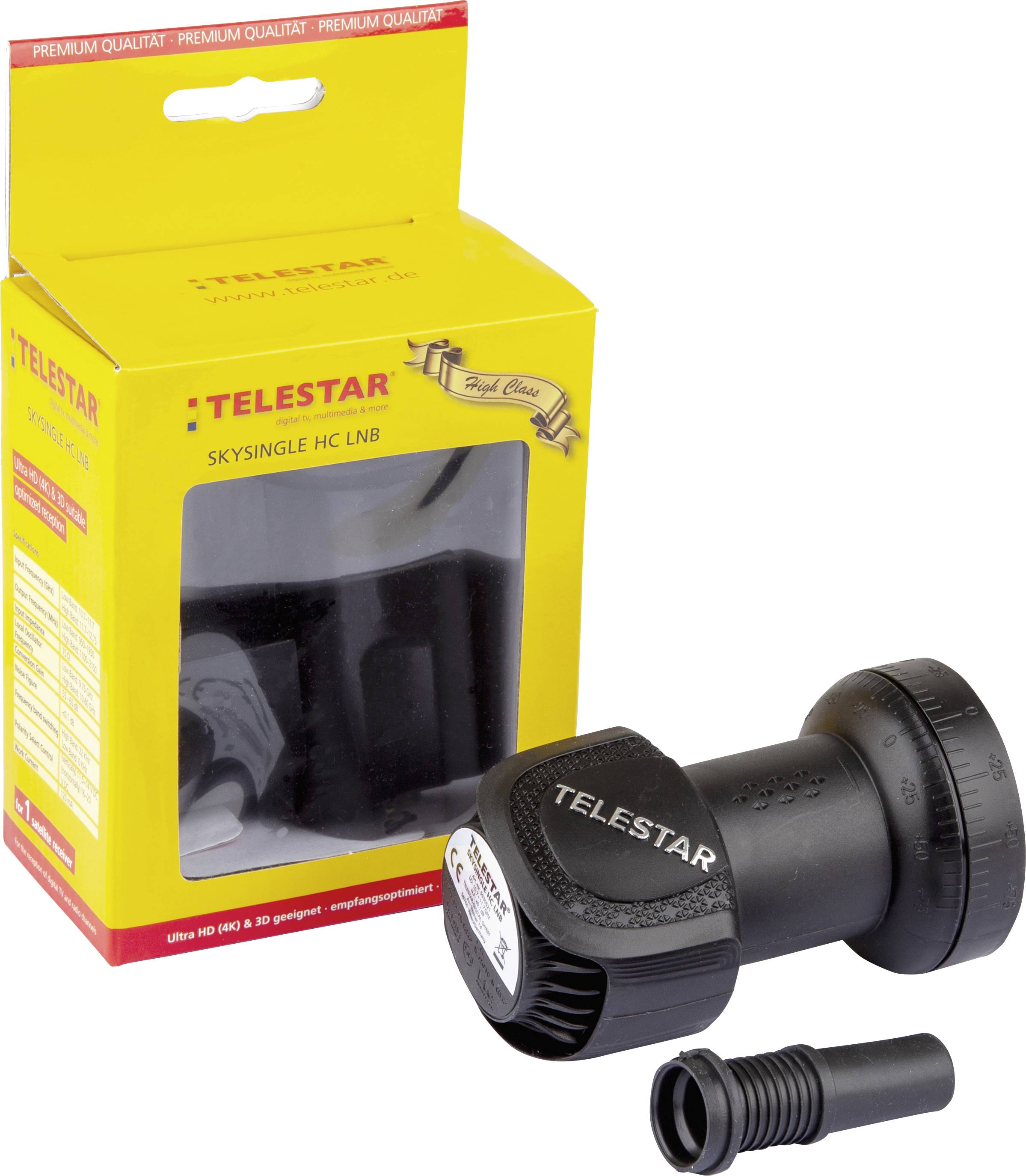 Telestar SkySingle HC Single-LNB Teilnehmer-Anzahl: 1 Feedaufnahme: 40mm Wetterschutz Schwarz, Hellgrau