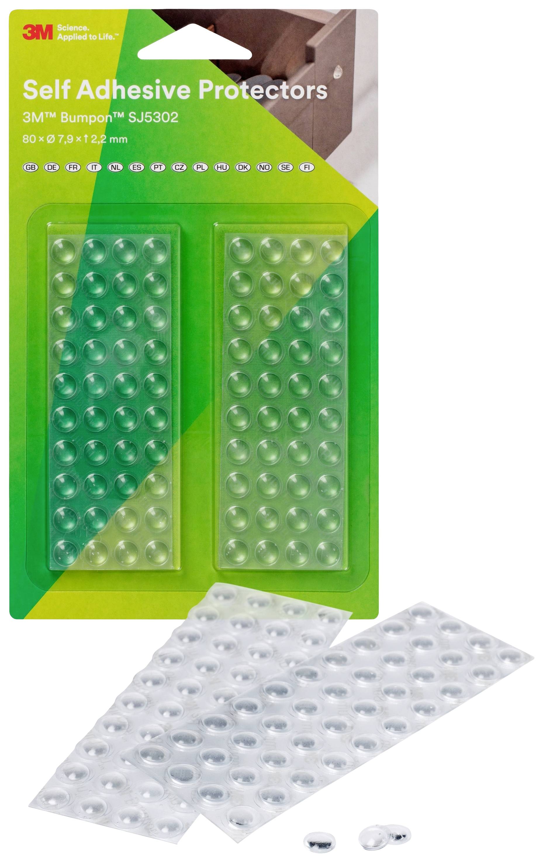 3M SJ 5302 MPCB Gerätefuß selbstklebend, rund Transparent (Ø x H) 7.9mm x 2.2mm 80St.