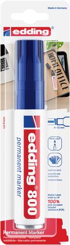 Edding 800 4-800-1-1003 Permanentmarker Blau wasserfest: Ja