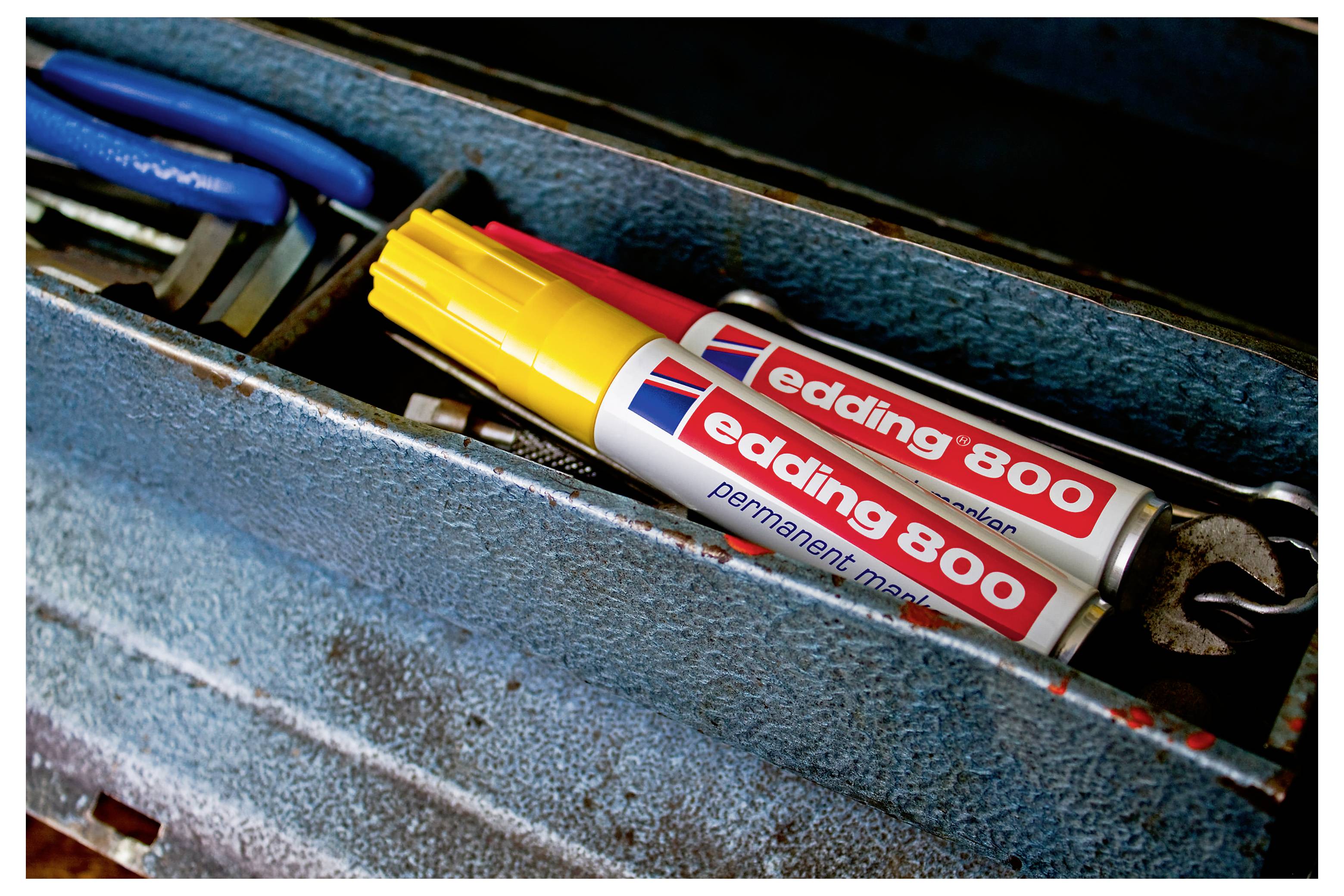 Edding 800 4-800-1-1003 Permanentmarker Blau wasserfest: Ja