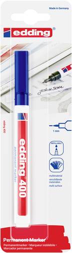 Edding 400 4-400-1-1003 Permanentmarker Blau wasserfest: Ja