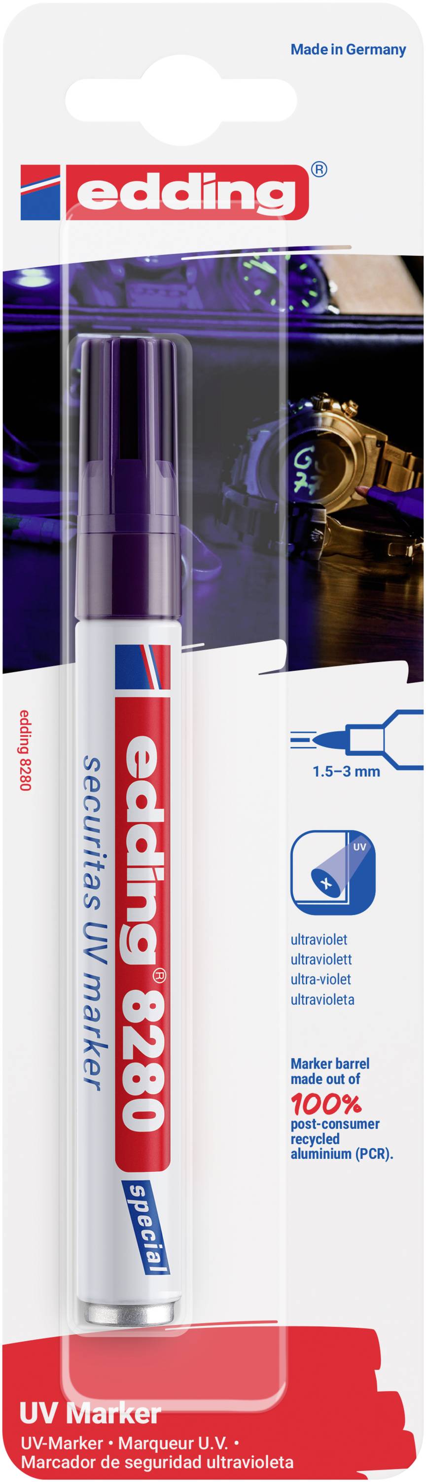 Edding 8280 4-8280-1-1100 UV Marker Farblos 1.5 mm, 3mm