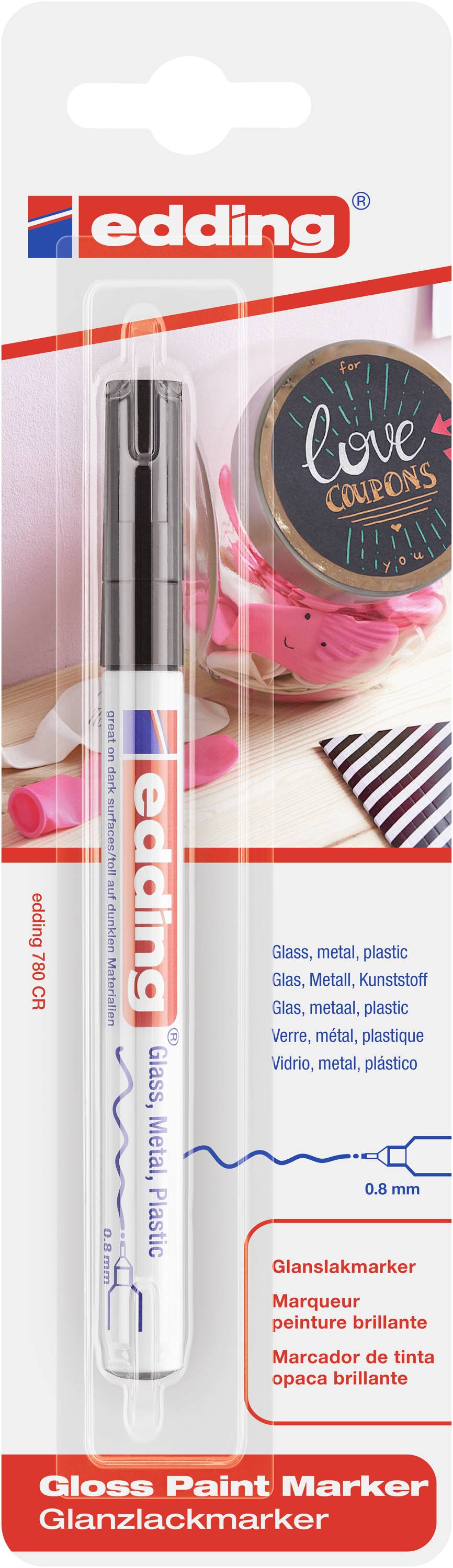 Edding 780 paint marker 4-780-1-1001 Lackmarker Schwarz 0.8mm