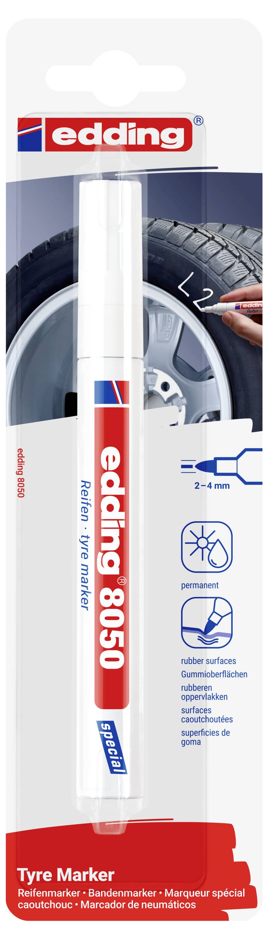 Edding 8050 4-8050-1-4049 Reifenmarker Weiß