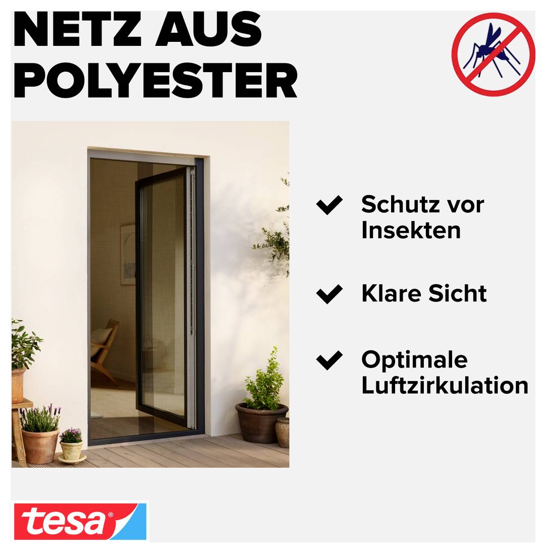 TESA COMFORT 55389-00021-00 Tür-Fliegengitter (B x H) 1200mm x 2200mm Anthrazit 1St.