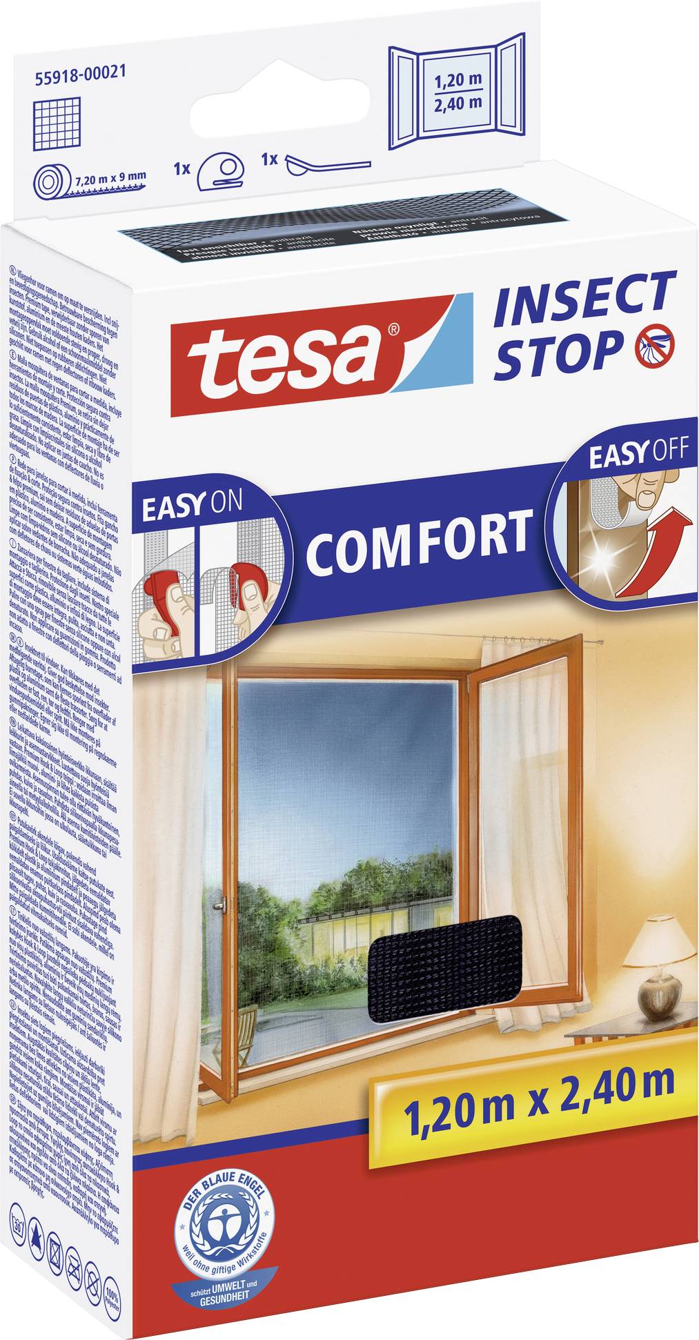 TESA COMFORT 55918-00021-01 Fliegengitter (B x H) 1200mm x 2400mm Anthrazit 1St.