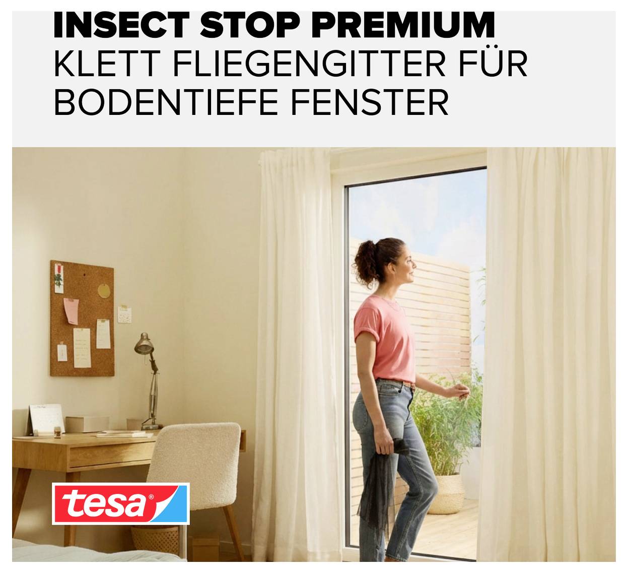 tesa COMFORT 55918-00021-00 Fliegengitter (B x H) 1200 mm x 2400 mm Anthrazit 1 St.