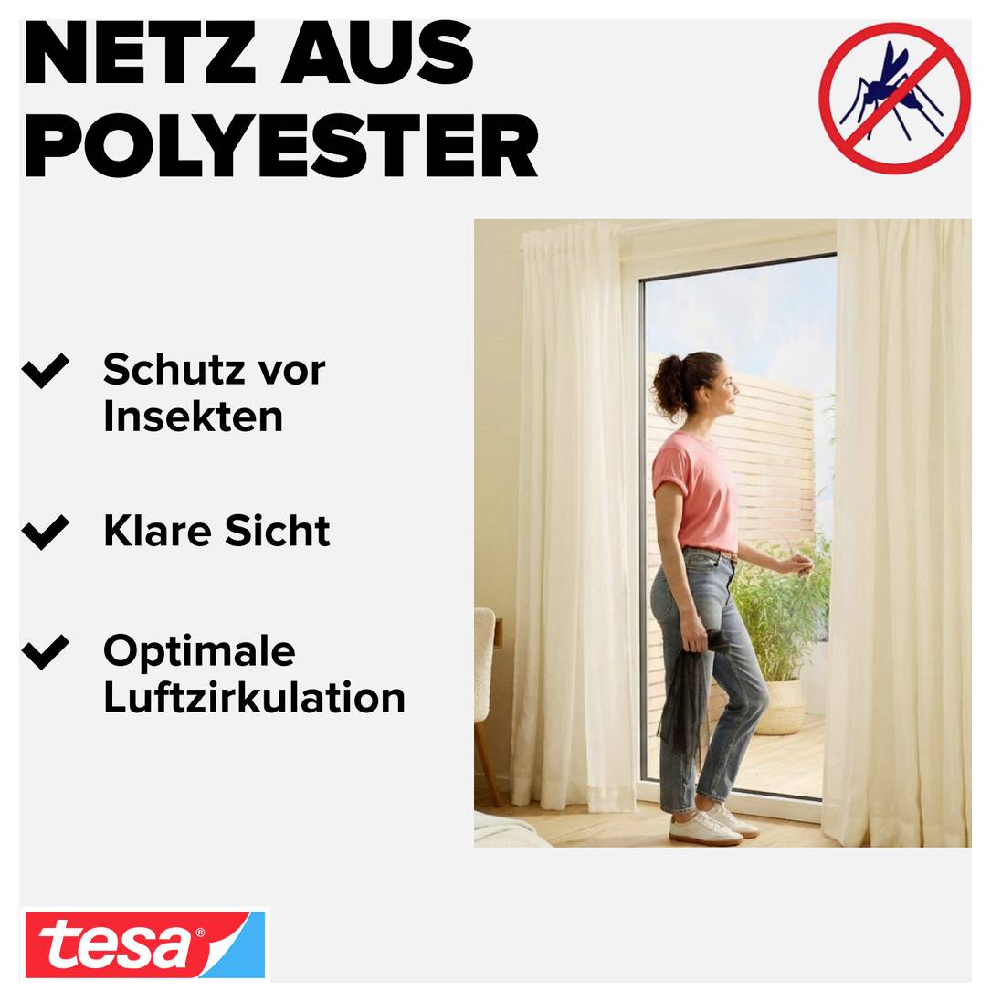 tesa COMFORT 55918-00021-00 Fliegengitter (B x H) 1200 mm x 2400 mm Anthrazit 1 St.