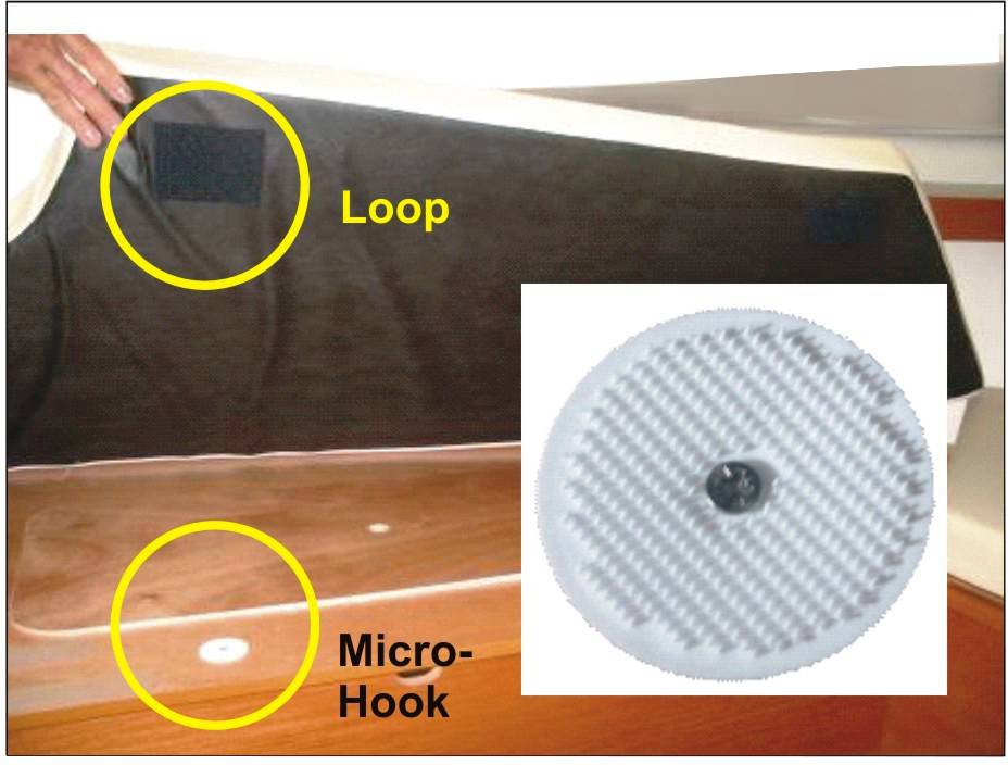 FASTECH® 703-330-Bag Hakenscheibe zum Anschrauben Haftteil Schwarz 4St.