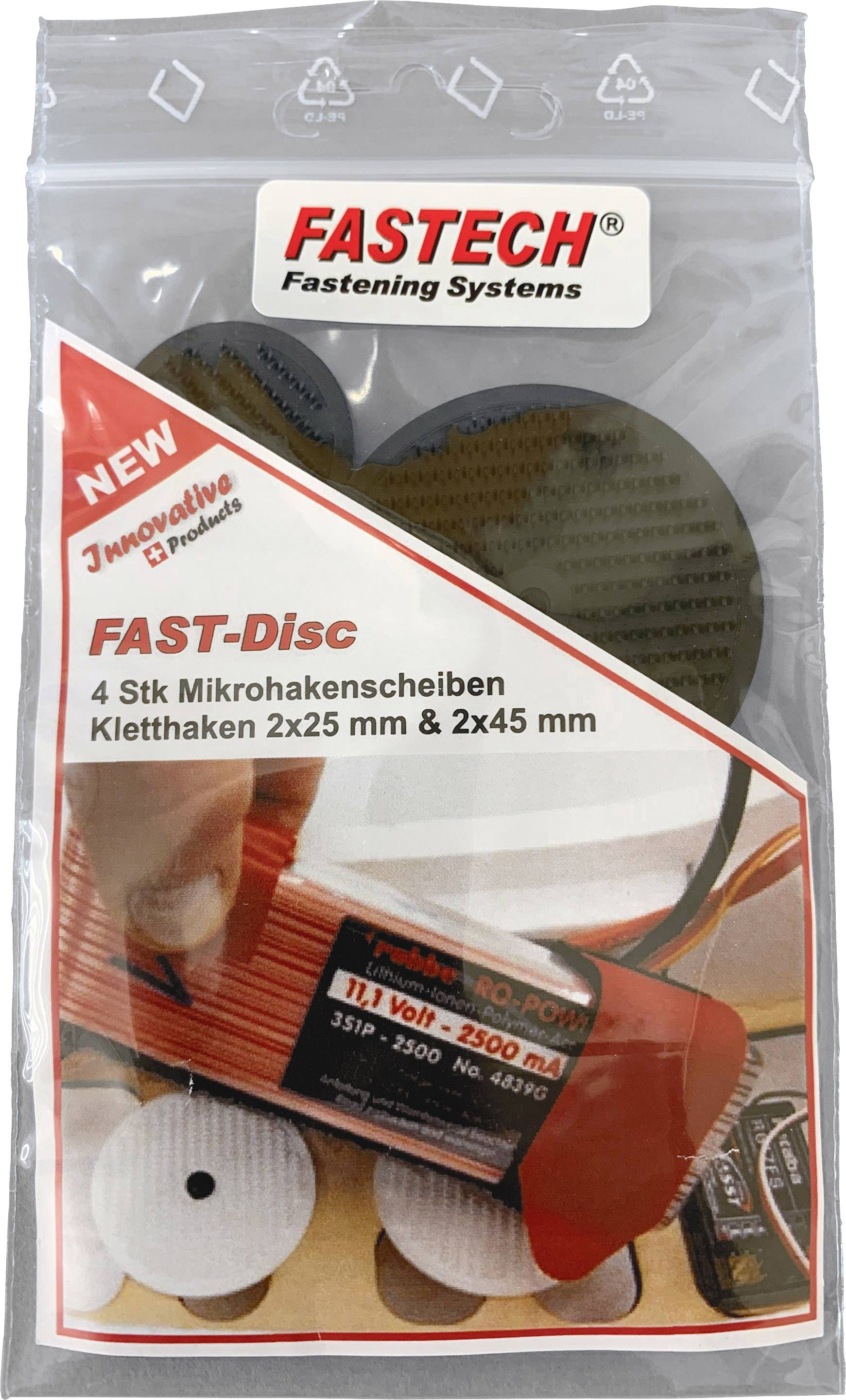 FASTECH® 703-330-Bag Hakenscheibe zum Anschrauben Haftteil Schwarz 4St.
