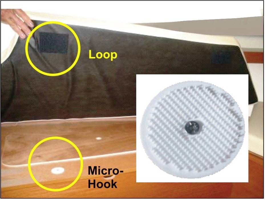 FASTECH® 703-330-Bag Hakenscheibe zum Anschrauben Haftteil Schwarz 4St.