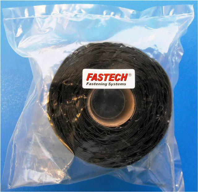 FASTECH® T0205099990305 Klettband zum Aufkleben Hotmelt Flauschteil (L x B) 5000mm x 50mm Schwarz 1St.