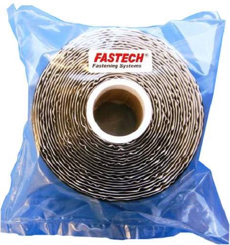 FASTECH® T0502599990305 Klettband zum Aufkleben Hotmelt Mikrohaken (L x B) 5000mm x 25mm Schwarz 1St.