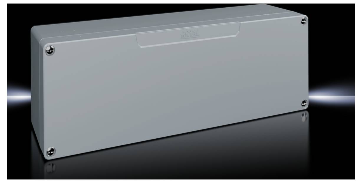 Rittal GA 9111210 9111.210 Universal-Gehäuse 360 x 82 x 120 Aluminium Grau (RAL 7001) 1St.
