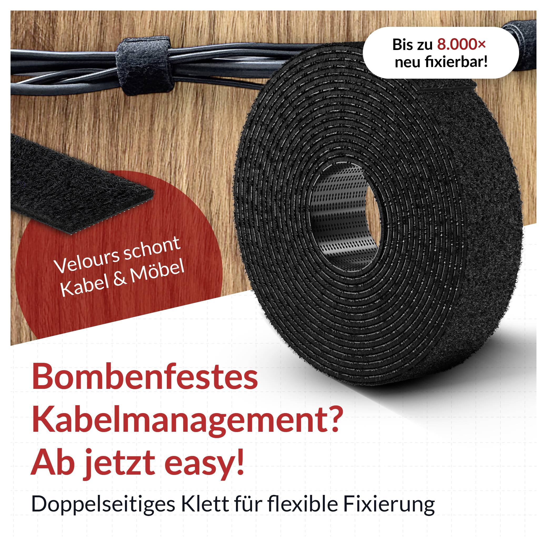 Label the Cable LTC ROLL STRAP LTC 1210 3m Schwarz