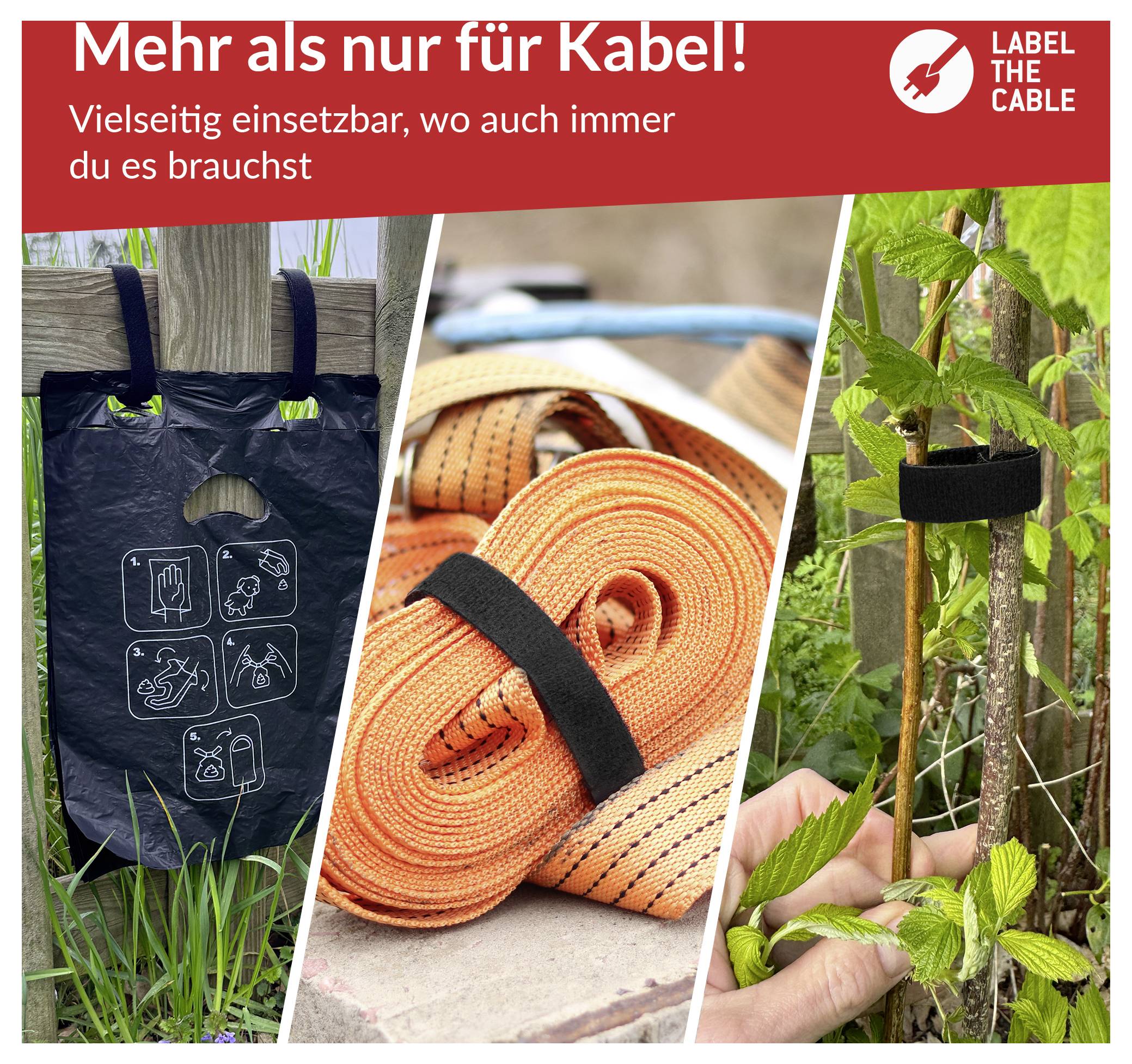 Label the Cable LTC ROLL STRAP LTC 1210 3m Schwarz