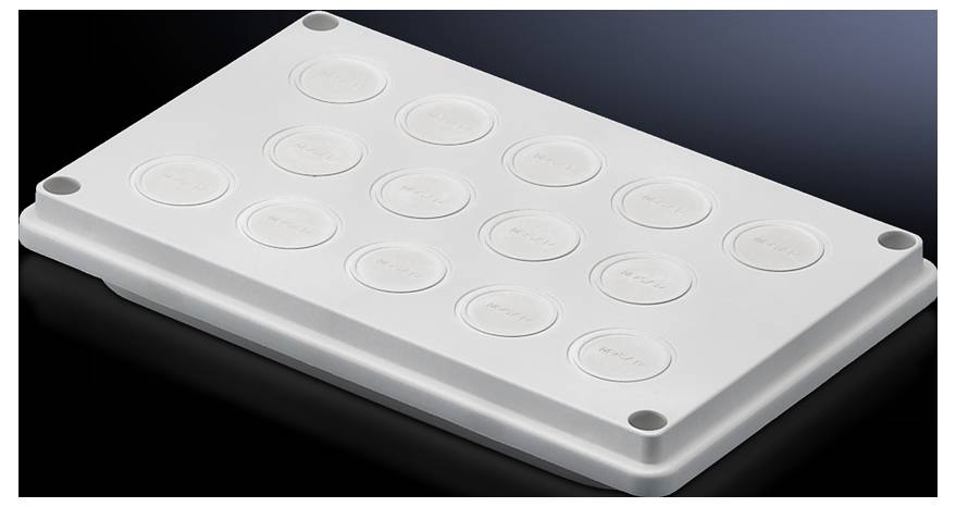 Rittal SV 9665750 Kabeldurchführungsplatte Isolierstoff Grau (RAL 7032) 1 St.
