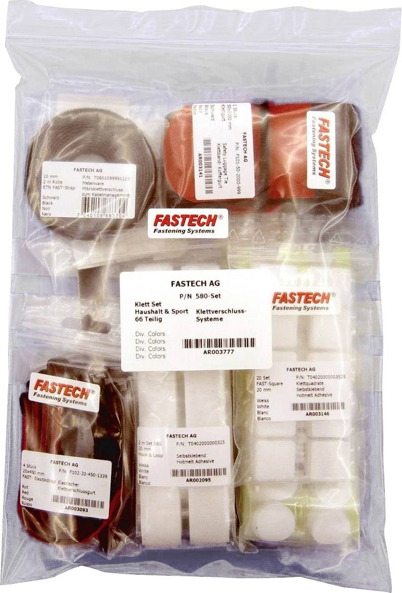 FASTECH® 580-Set-Bag Klettbinder Sortiment 64St.
