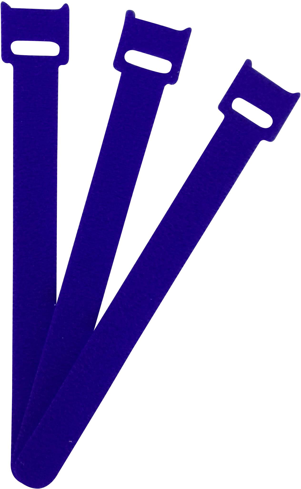 FASTECH® Klettkabelbinder zum Bündeln Haft- und Flauschteil (L x B) 150 mm x 13 mm Blau 100 St.