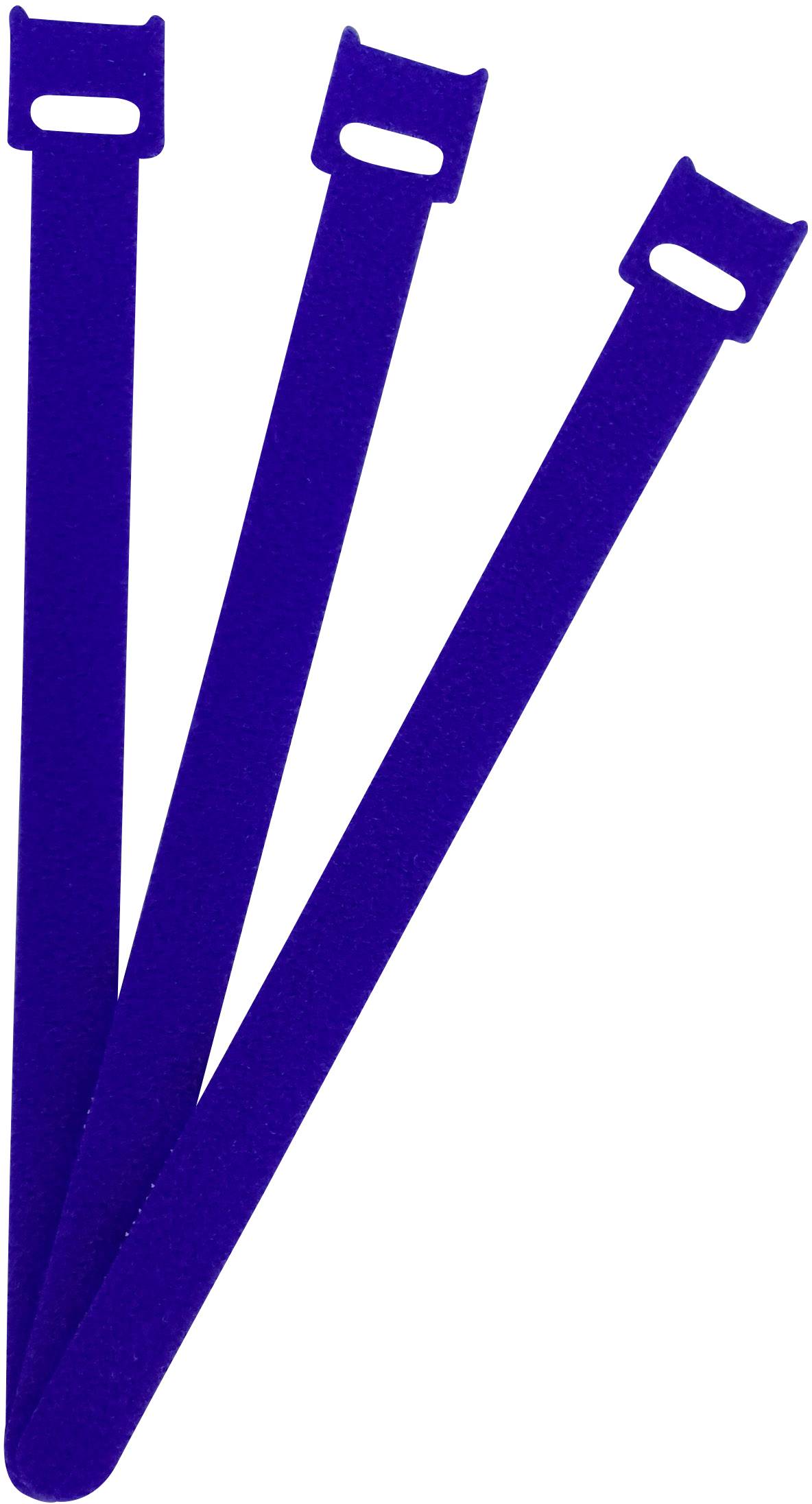 FASTECH® Klettkabelbinder zum Bündeln Haft- und Flauschteil (L x B) 200 mm x 13 mm Blau 100 St.