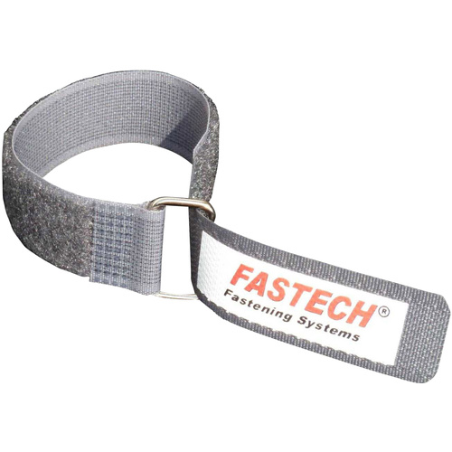 FASTECH® F101-20-220M-FT Klettband mit Gurt Haft- und Flauschteil (L x B) 220 mm x 20 mm Grau