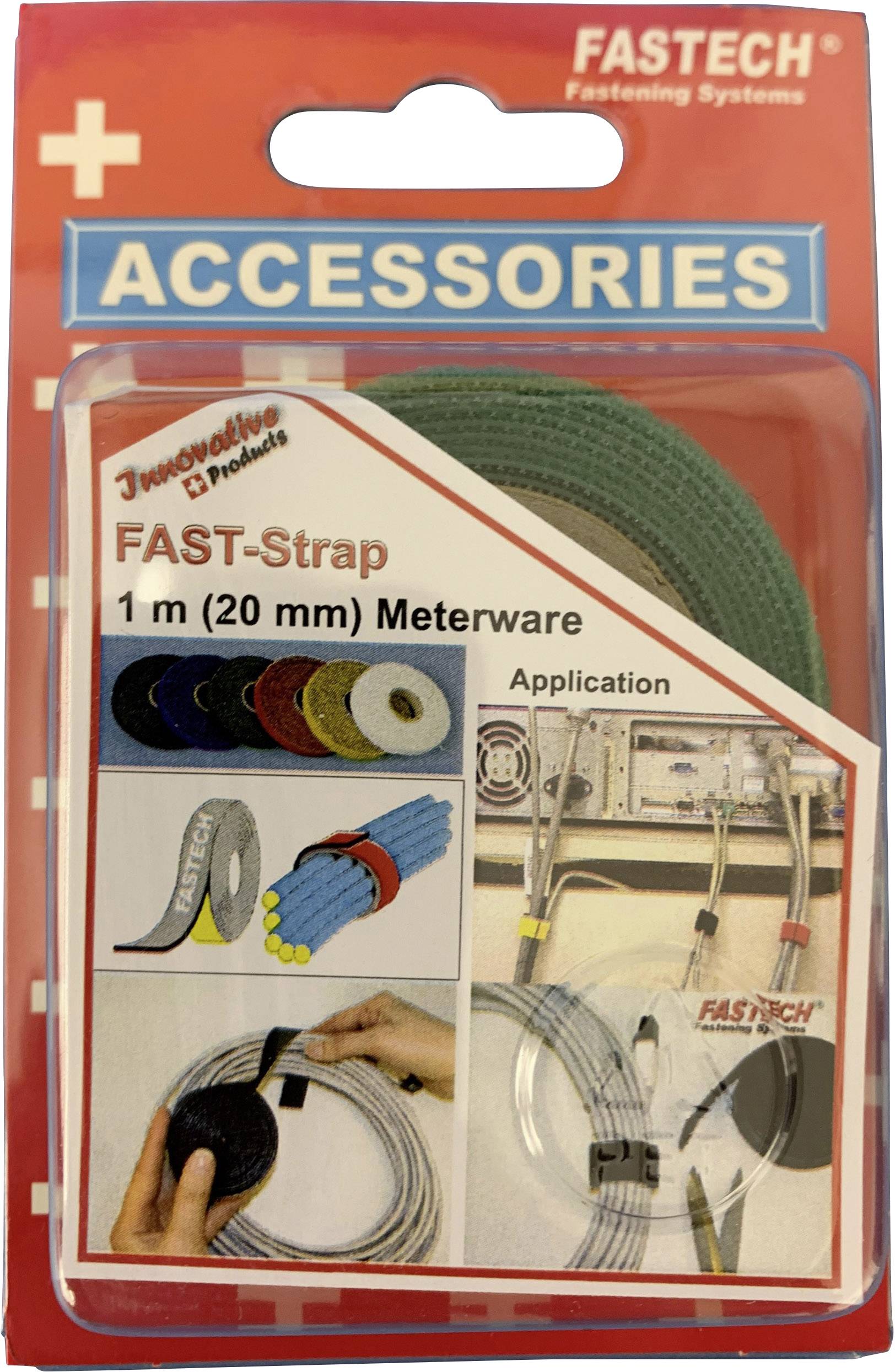 FASTECH® 910-650C Klettband zum Bündeln Haft- und Flauschteil (L x B) 1000mm x 20mm Grün 1m