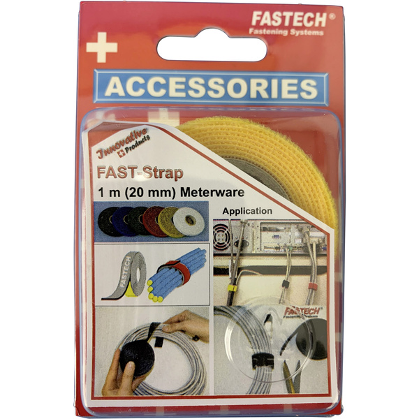 FASTECH® 910-750C Klettband zum Bündeln Haft- und Flauschteil (L x B) 1000mm x 20mm Gelb 1m