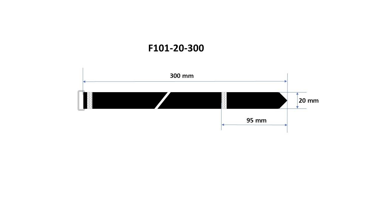 FASTECH® F101-20-300 Klettband mit Gurt Haft- und Flauschteil (L x B) 300 mm x 20 mm Schwarz