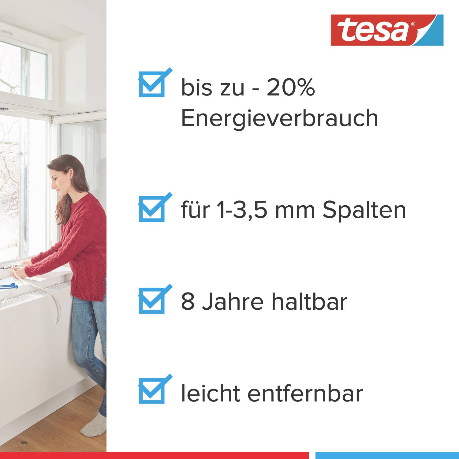 TESA E-PROFILE 05463-00120-00 Dichtband tesamoll® Weiß (L x B) 6m x 9mm 1St.
