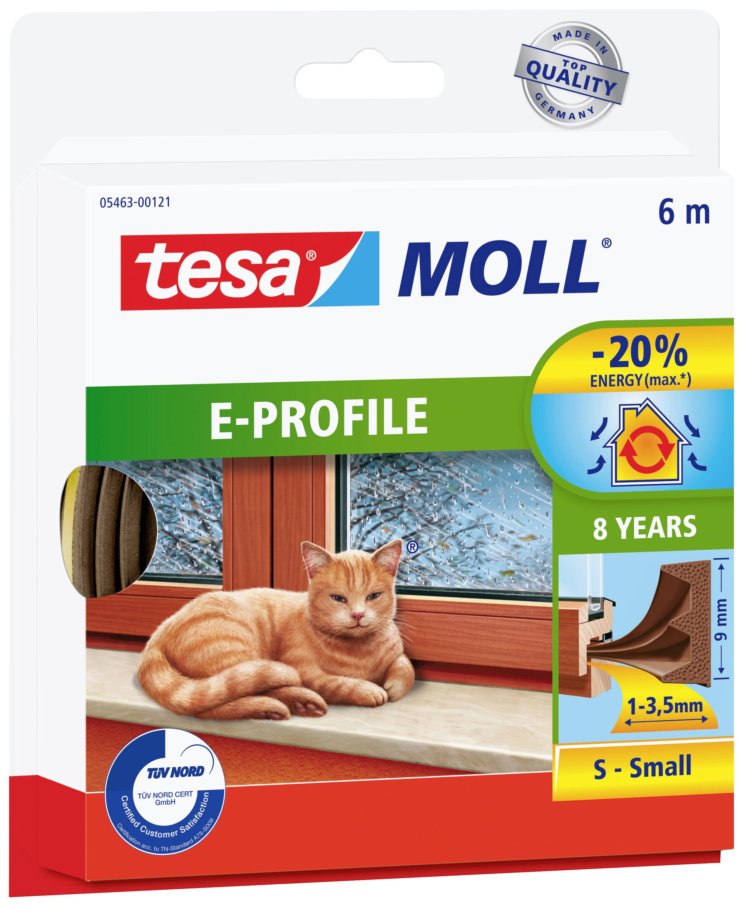 tesa E-PROFILE 05463-00121-00 Dichtband tesamoll® Braun (L x B) 6 m x 9 mm 1 St.