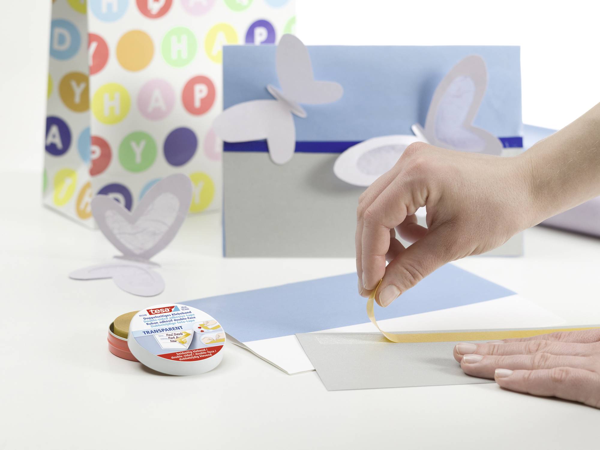 tesa 05338-00000-01 Doppelseitiges Klebeband Transparent (L x B) 10 m x 15 mm 1 St.