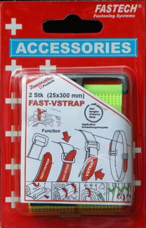 FASTECH® 688-777 Klettband mit Gurt Haft- und Flauschteil (L x B) 300mm x 25mm Gelb 2St.