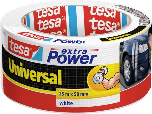 TESA UNIVERSAL 56388-00002-05 Gewebeklebeband tesa® extra Power Weiß (L x B) 25 m x 50 mm 1 St.
