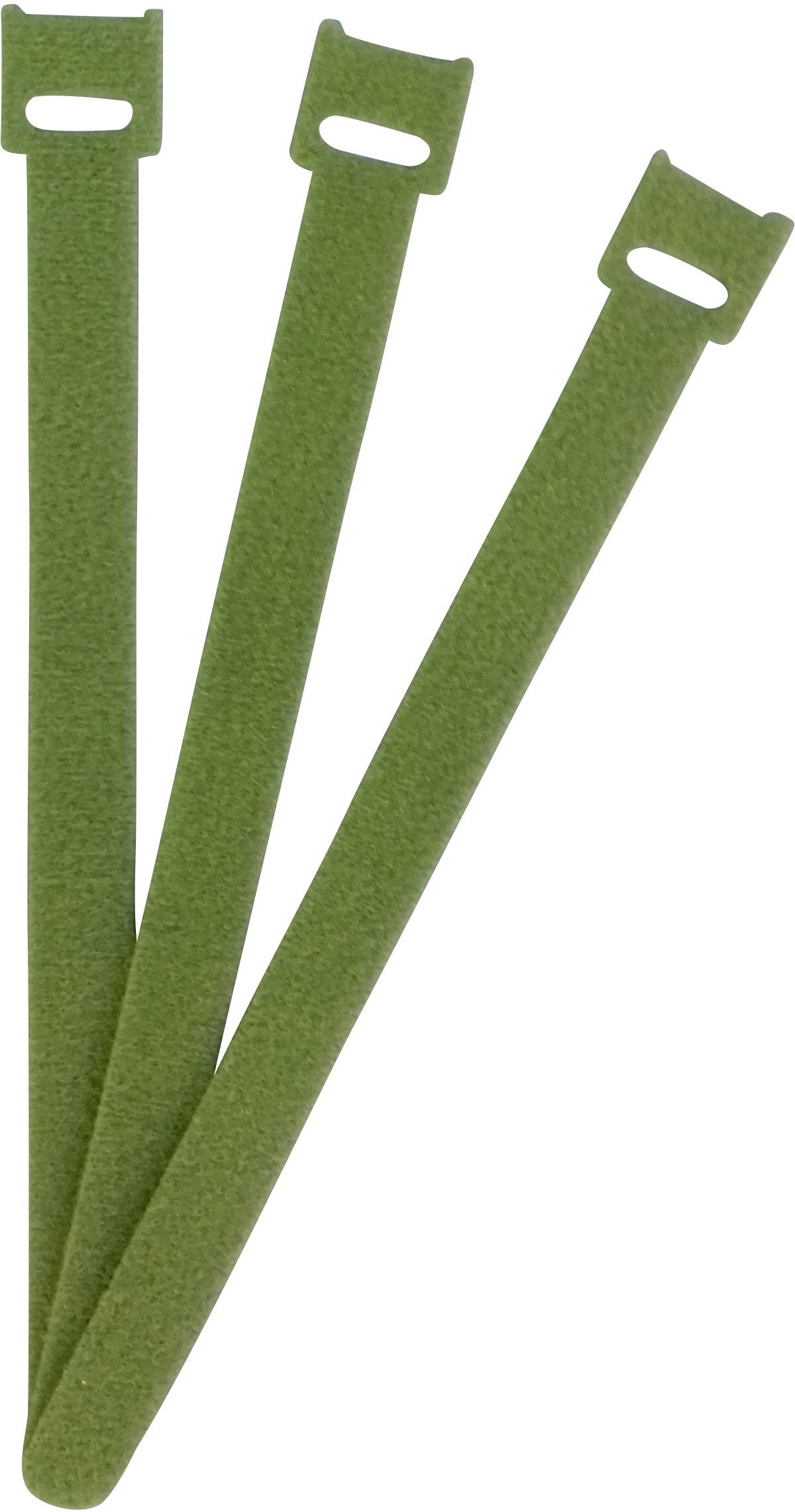 FASTECH® Klettkabelbinder zum Bündeln Haft- und Flauschteil (L x B) 200mm x 13mm Grün 100St.