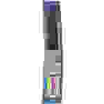 FASTECH® F102-25-380R Klettband mit Reflektor, zum Aufnähen Haft- und Flauschteil (L x B) 380mm x 25mm Neongelb