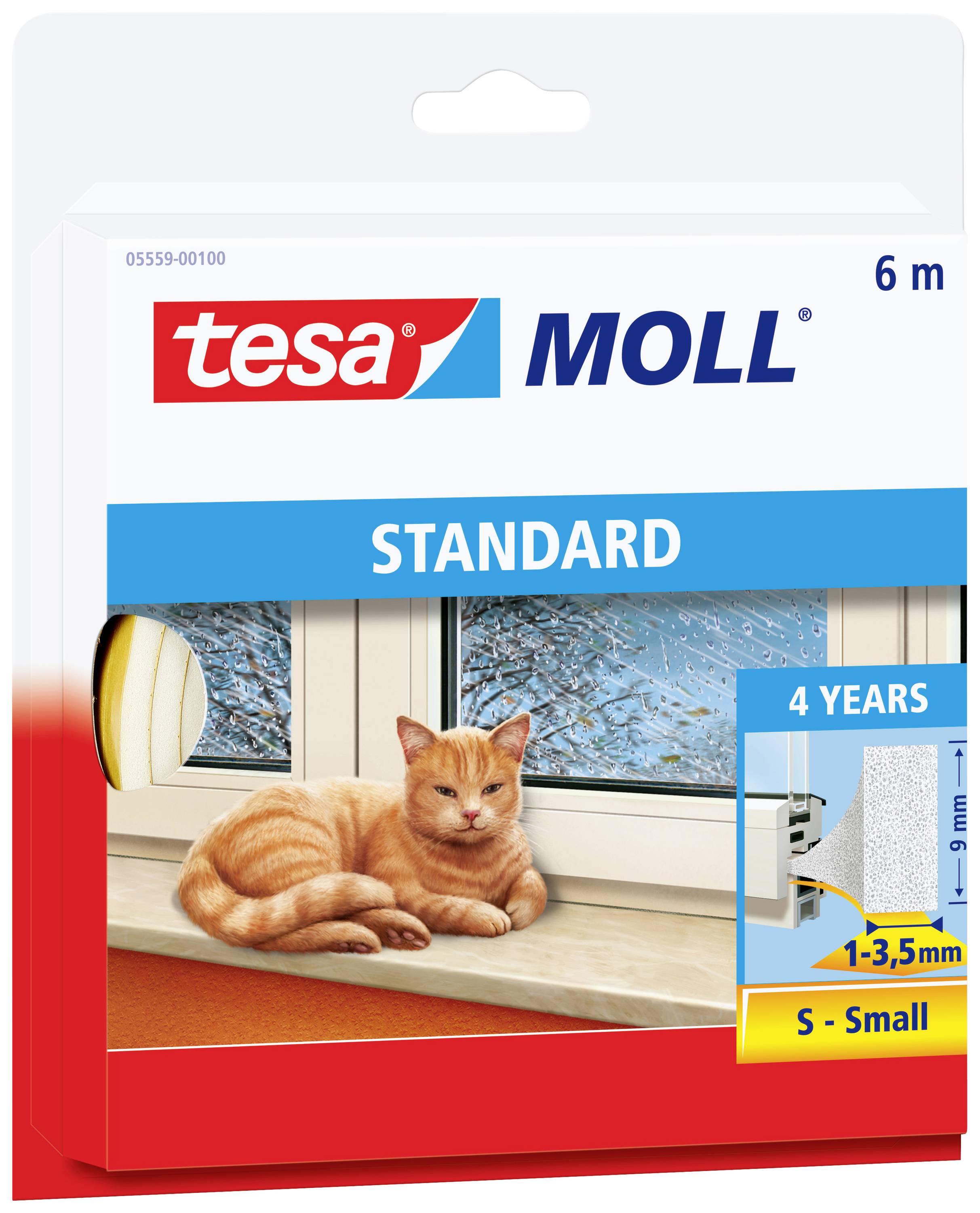 tesa STANDARD 05559-00100-00 Dichtband tesamoll® Weiß (L x B) 6 m x 9 mm 1 St.