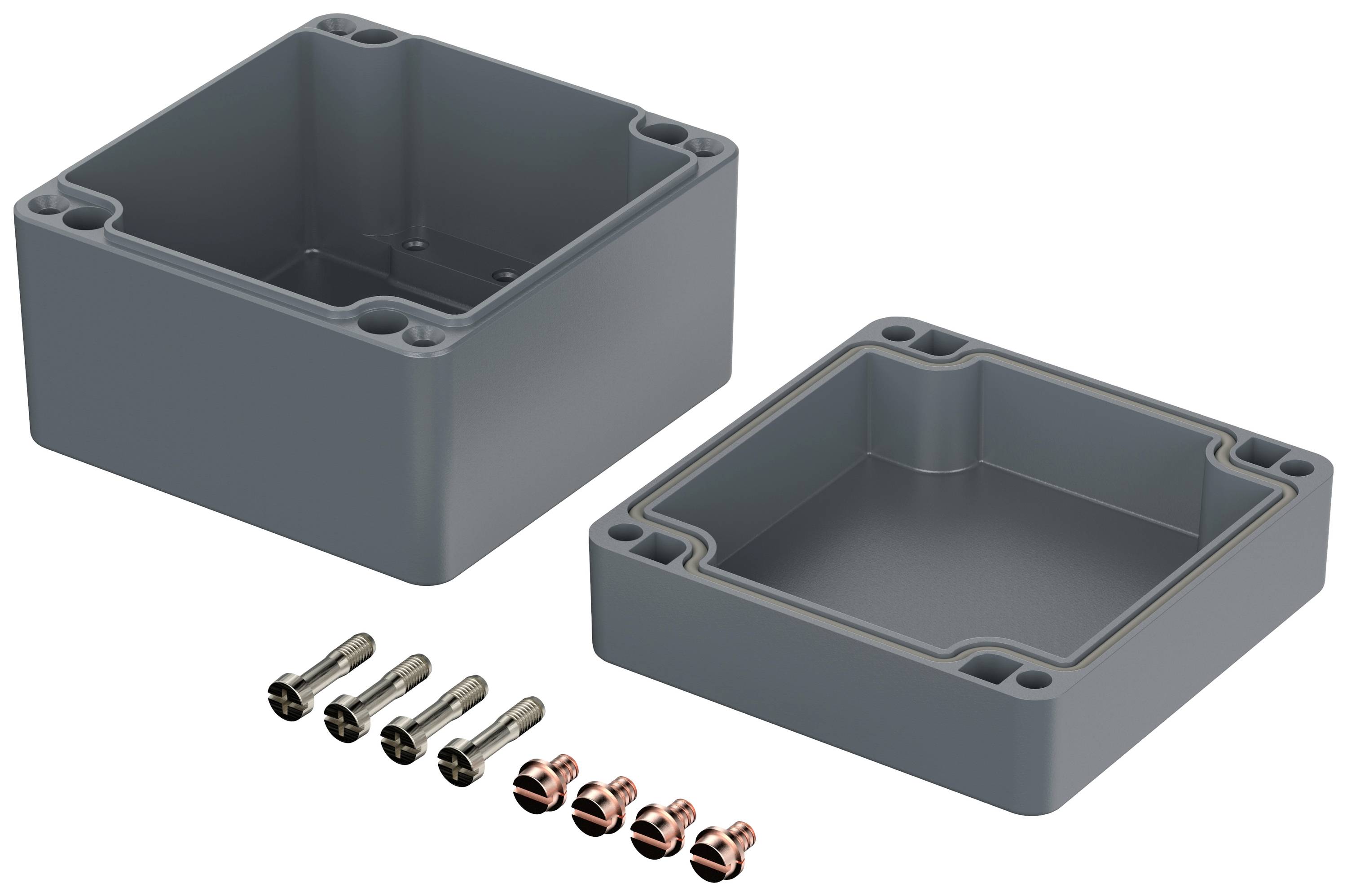 Bopla EUROMAS A 120 01120000 Industrie-Gehäuse 122 x 120 x 90 Aluminium Silber-Grau (RAL 7001) 1St.