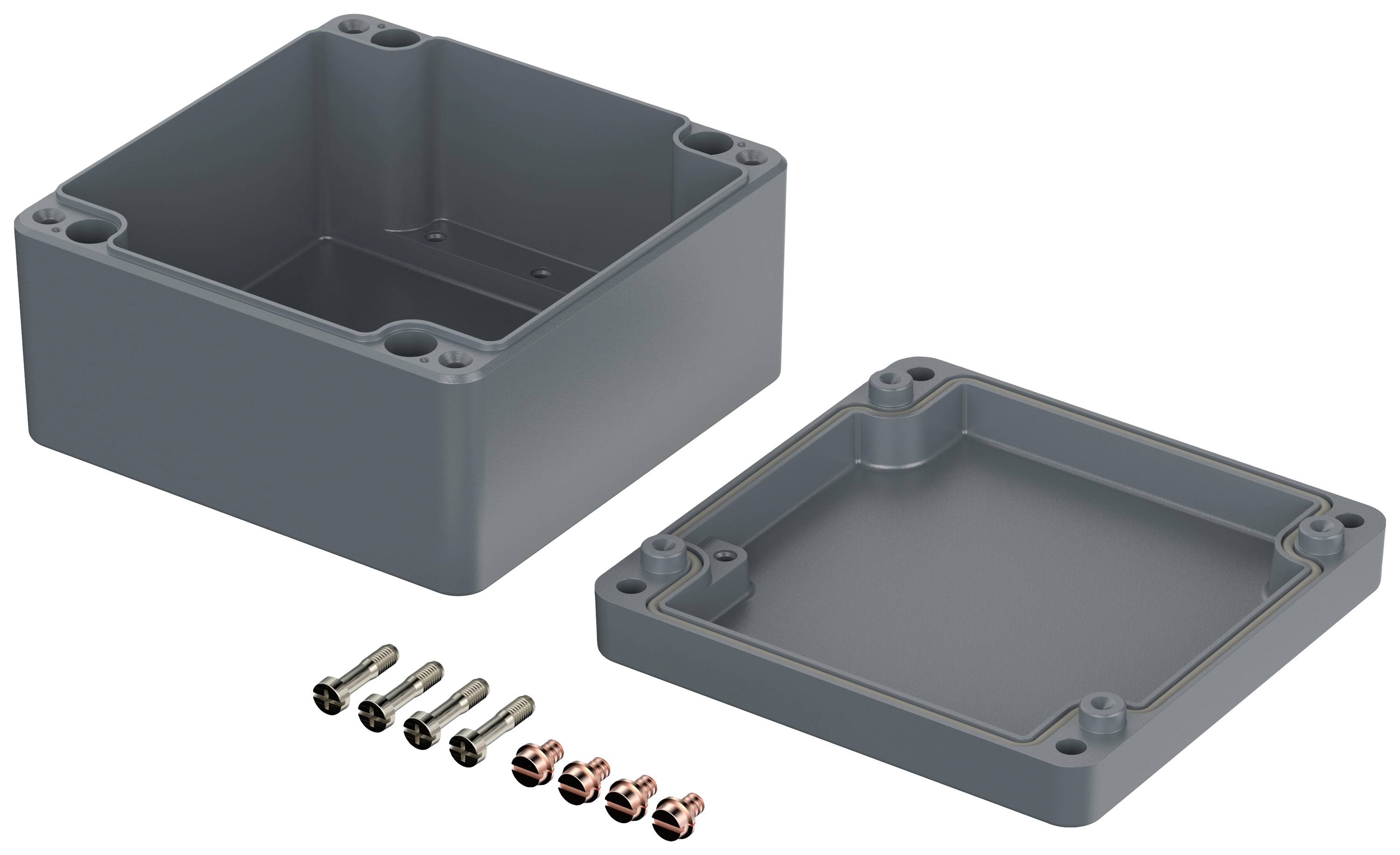 Bopla EUROMAS A 125 01125000 Industrie-Gehäuse 160 x 160 x 90 Aluminium Silber-Grau (RAL 7001) 1 St.